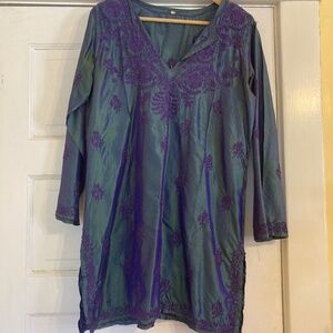 Gorgeous Hand Embroidered Shimmery Indian Tunic